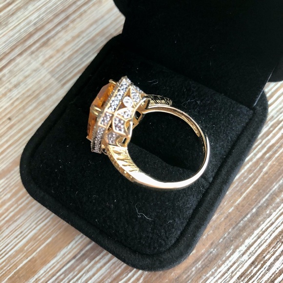Citrine Diamond ring!!! - Picture 2 of 6